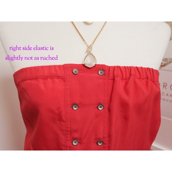 BCBGeneration Tomato Red Nautical Mini Strapless Dress - Picture 6 of 9